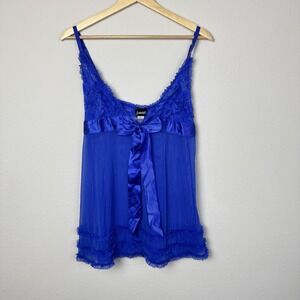 Frederick's of Hollywood Womens Tank Size Large Babydoll Y2K Feminine Dainty